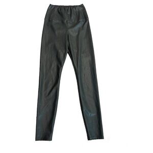 Aritzia Wilfred free Daria gray faux leather pleather vegan leggings hi-rise S